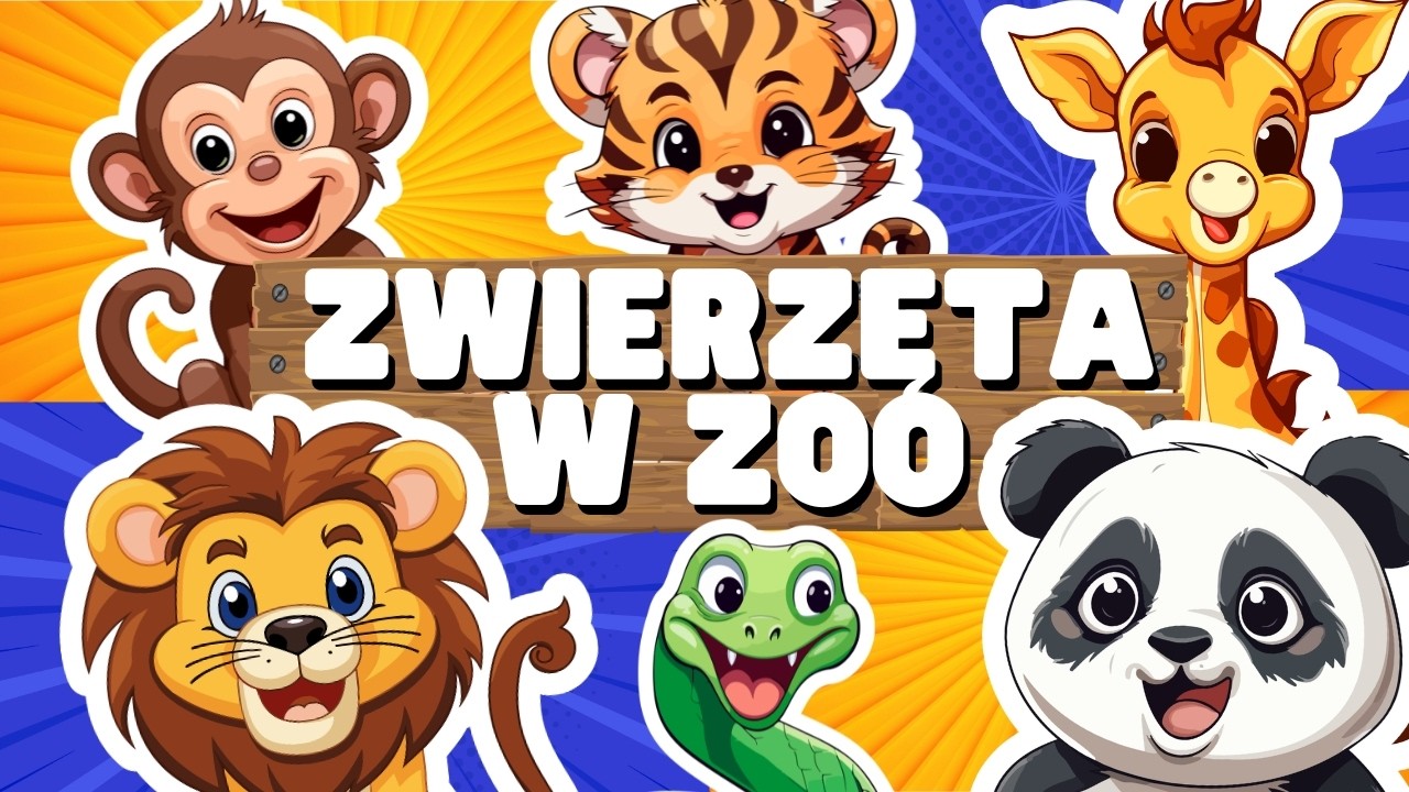 ZWIERZĘTA W ZOO DLA DZIECI. Film edukacyjny po polsku. ODGŁOSY ZWIERZĄT.