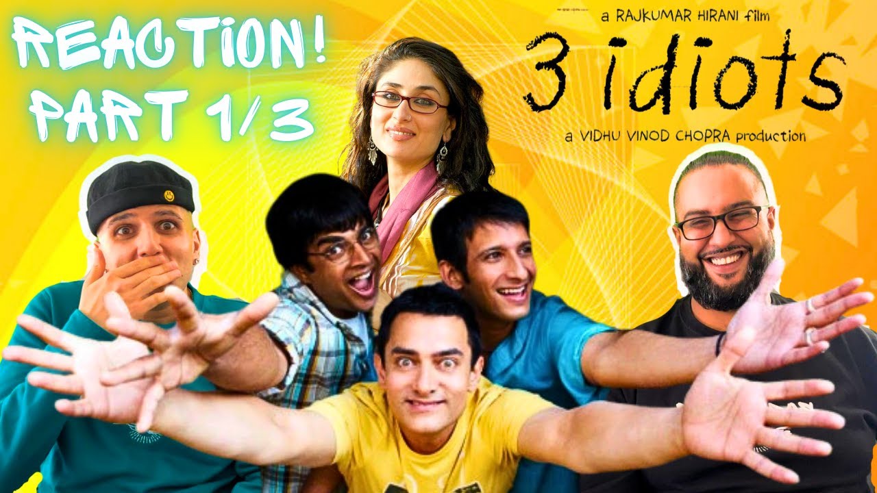 3 Idiots Reaction! (Part 1/3) | Aamir Khan | R. Madhavan | Sharman Joshi | Kareena Kapoor