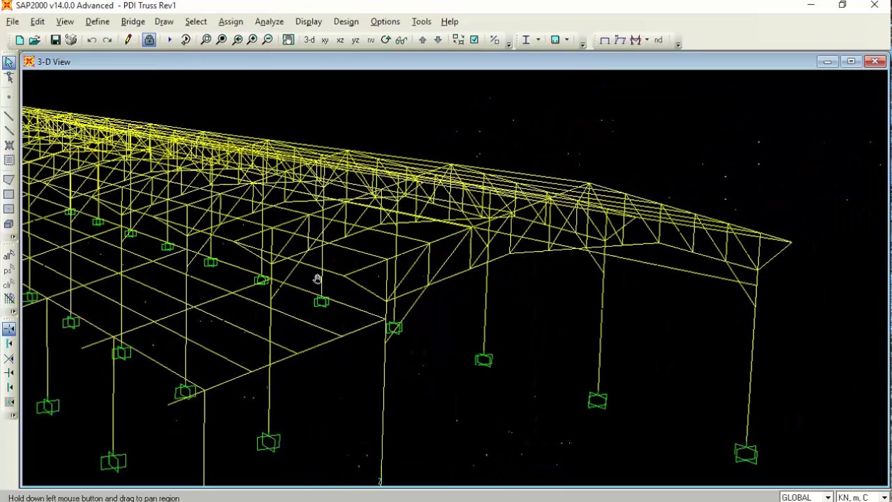 SAP2000 - Steel Truss (Simplified Analysis & Design)