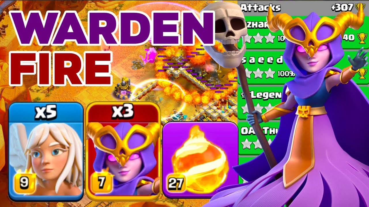 Unstoppable Power: TH16 Warden Walk Fireball Super Witch Wrecking Legend League Attacks!