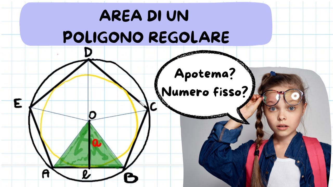 Come calcolare l'AREA di un POLIGONO REGOLARE || apotema e numero fisso || seconda media