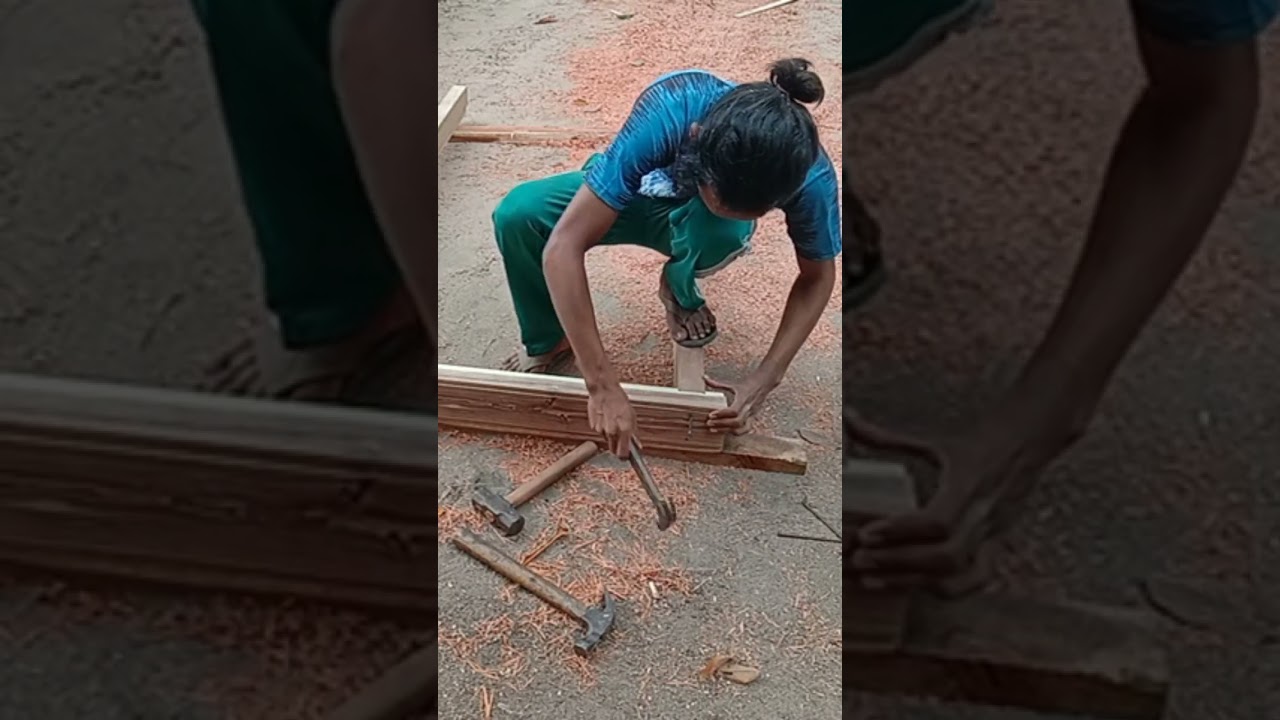 pembuatan kusen pintu kayu #mebelkayu #tukangkayu #furniture #meubel #jatiukir #woodworking #wood