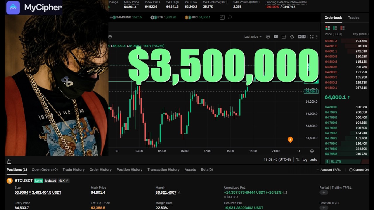 LIVE $3,500,000 Million Dollar Trade
