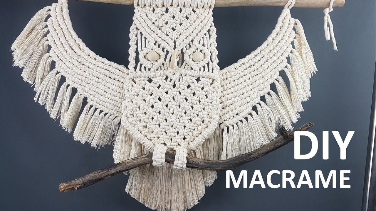 Сова панно/ Подробный мастер класс/  Макраме