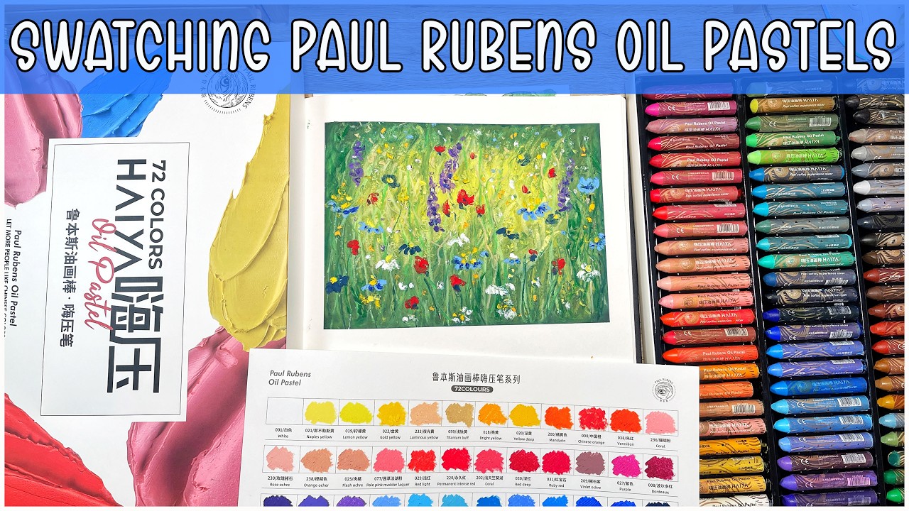 PAUL RUBENS Oil Patels | Unboxing and Swatching #paulrubens #oilpastel