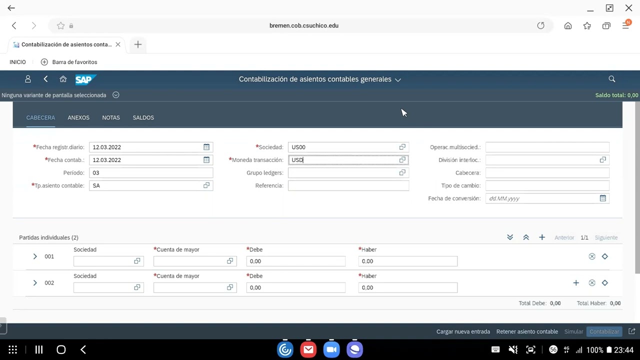 SAP Fiori - Pasos Iniciales con FI - 05 - Contabilizar Transferencia de Fondos