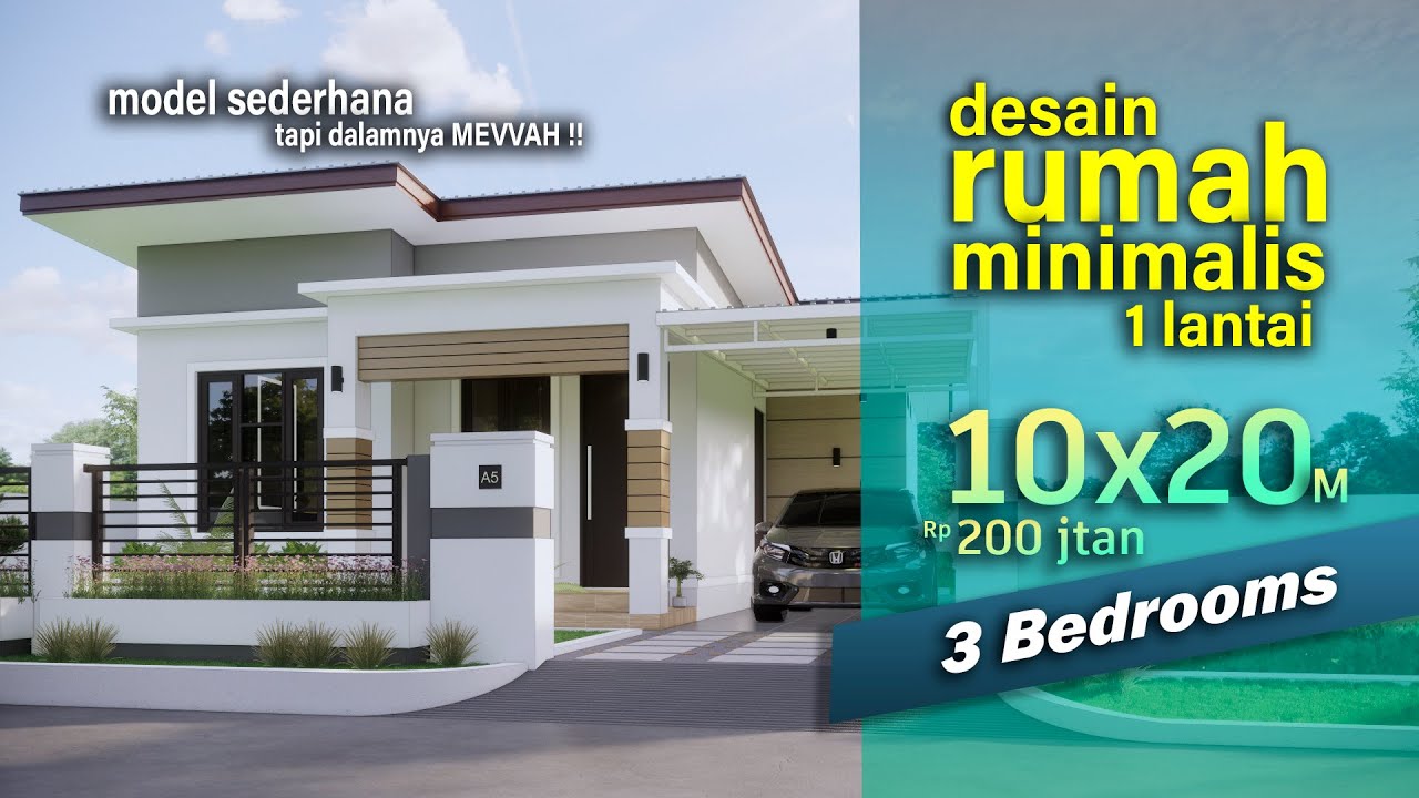 rumah minimalis 10x20 m | simple house design #rumahgaris