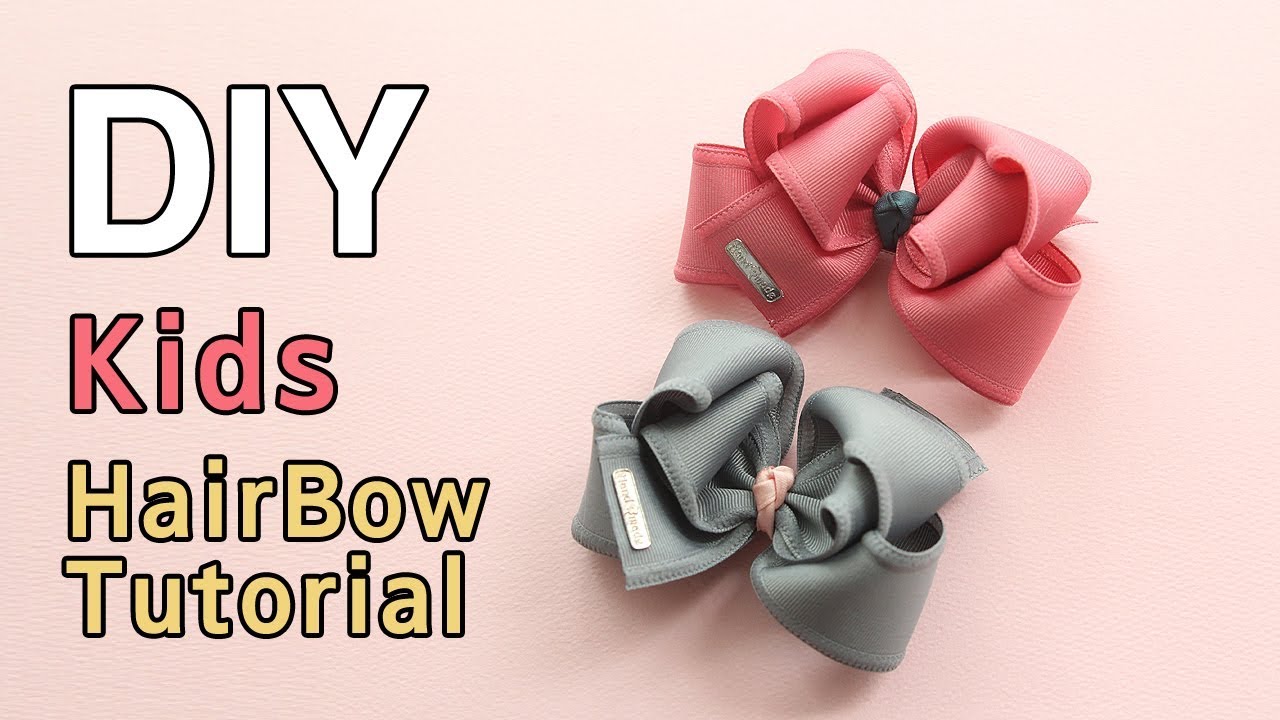 How to make a  Boutique Hair Bow/Kids Hair Clip Tutorial/ DIY Hairaccesory/리본핀 만들기
