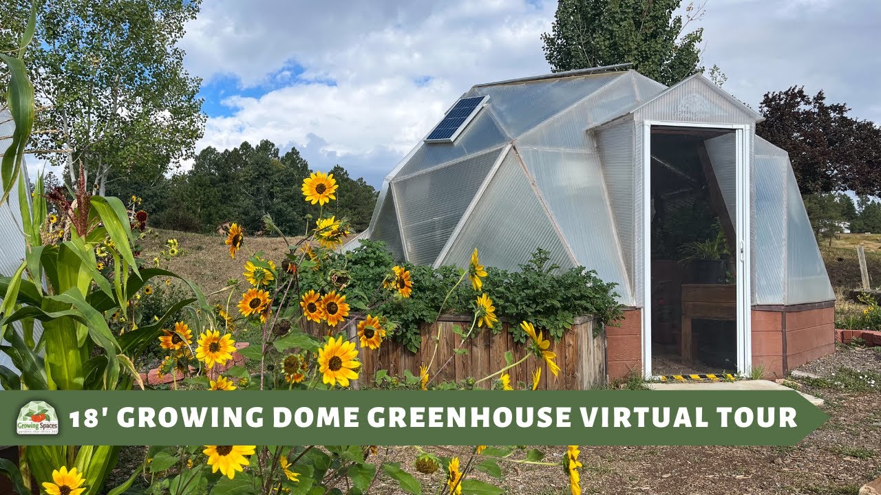 18' Growing Dome Geodesic Greenhouse Tour