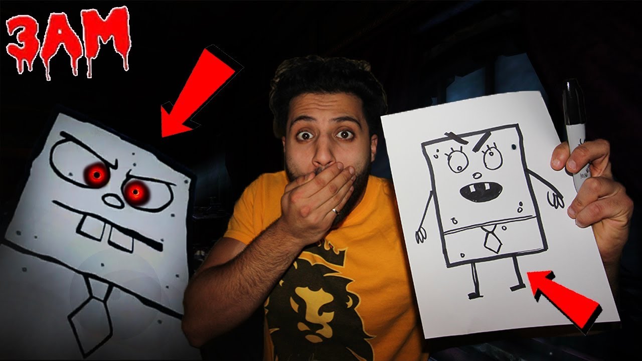 (HE COMES TO LIFE) DONT DRAW DOODLEBOB AT 3AM! RETURN OF THE CRAZY SPONGEBOB COULD IT BE SLENDYBOB?