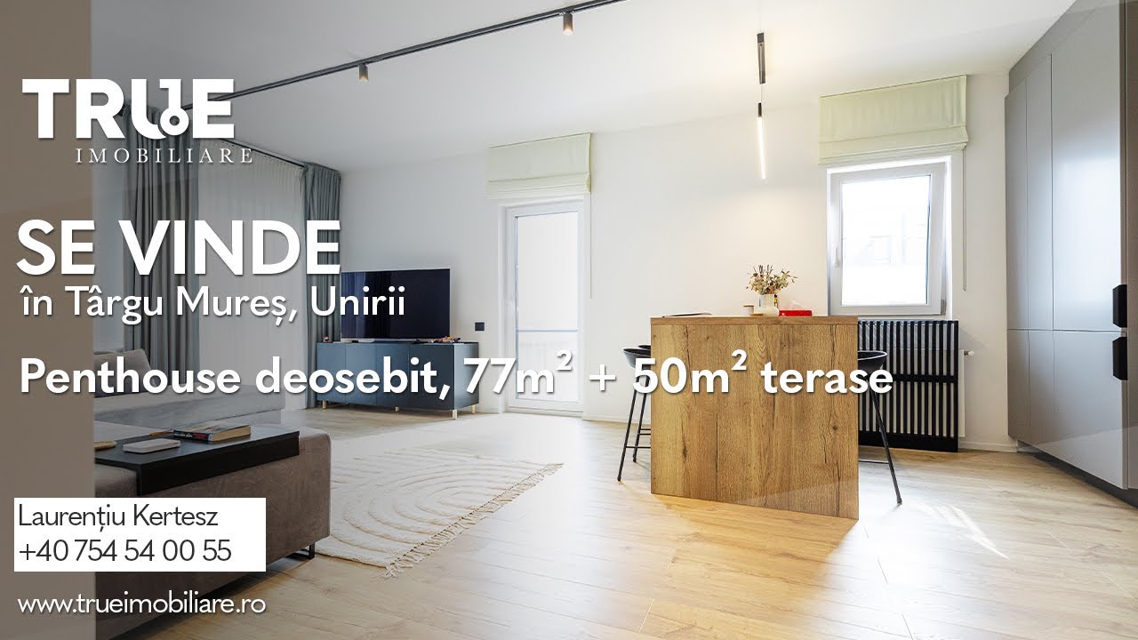 🏙️ Penthouse 3 camere, 77m² + 50m² terase, Unirii, Târgu Mureș