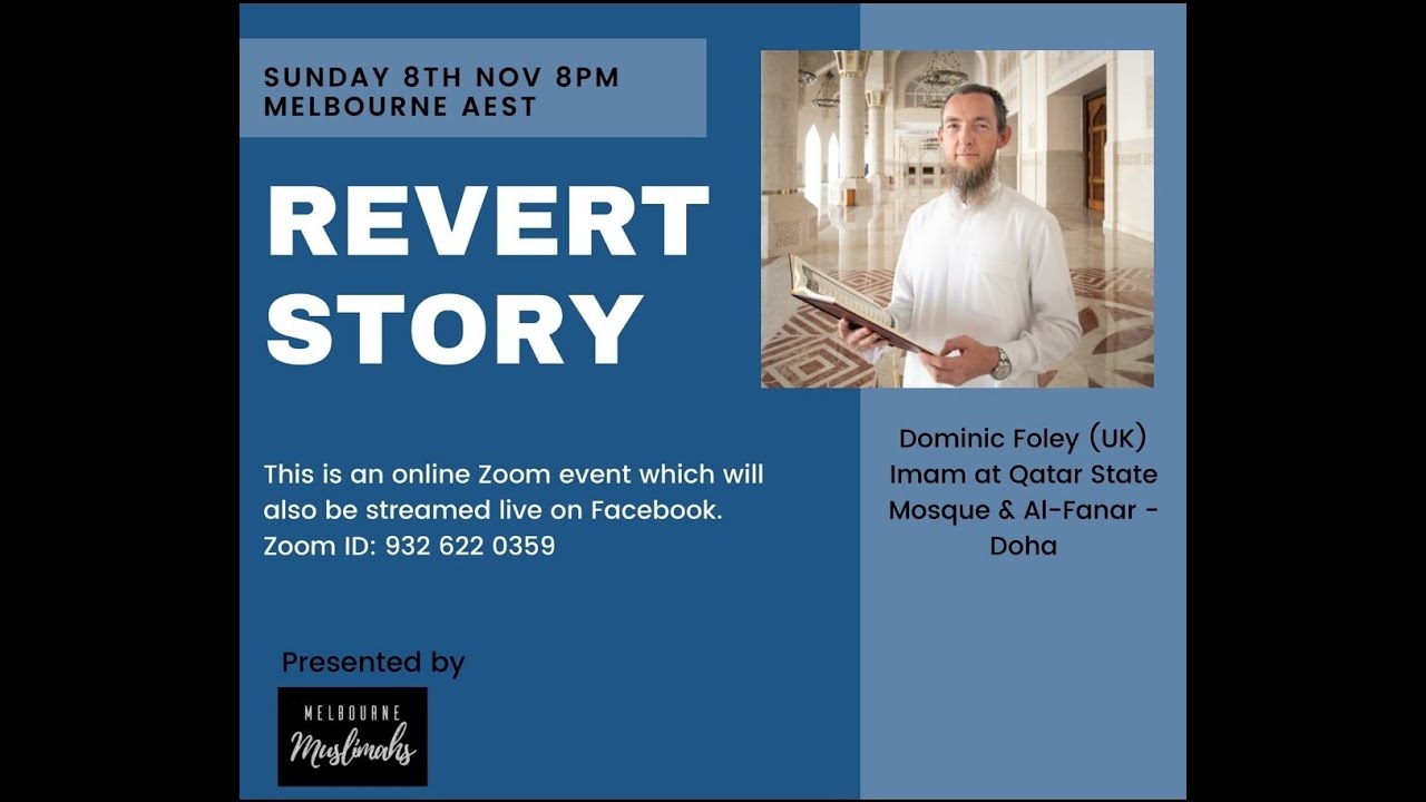 Revert Story: Br Dominic Foley, Live Zoom Talk (8/11/2020).