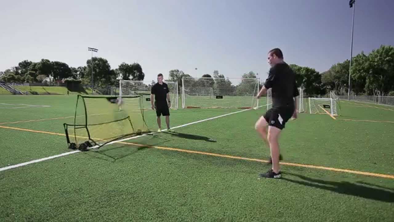 Practicing Volleys with the Quickster Soccer Trainer
