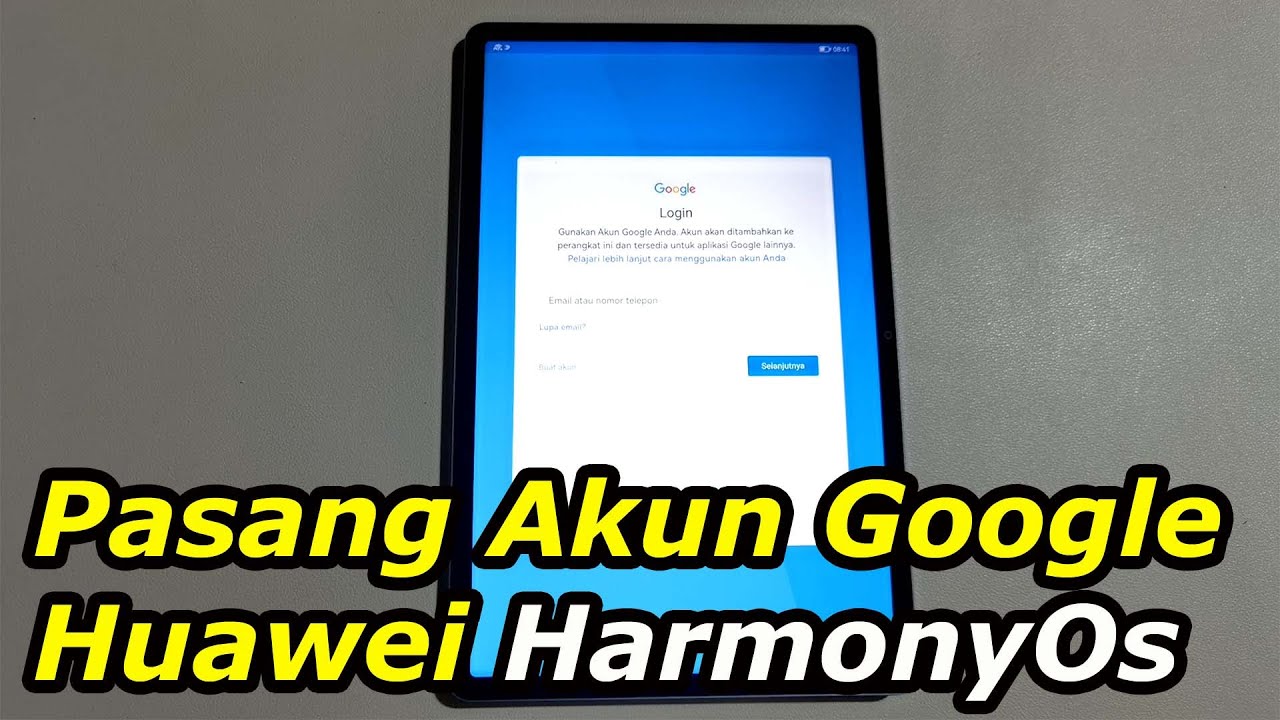 Pasang akun google di tab Huawei HarmonyOs | Install google services HarmonyOs