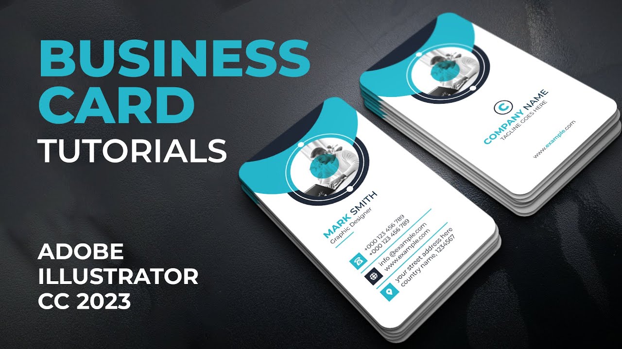 How To Create A Modern Vertical Business Card Design Adobe Illustrator CC 2023/Visiting Card Design