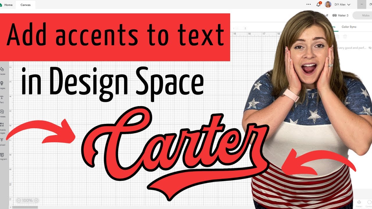 Добавление акцентов и украшений к тексту в Cricut Design Space | Глифы в Design Space