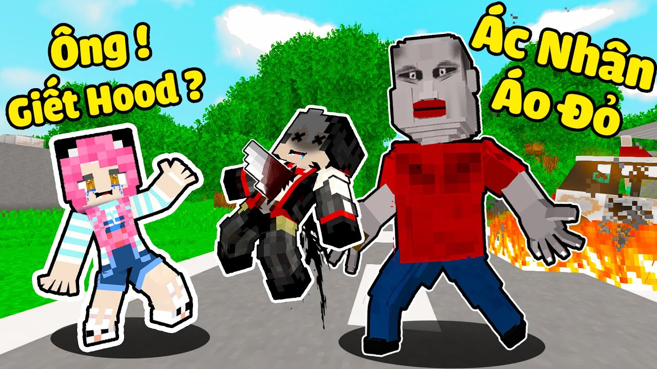 MỀU THỬ THÁCH 24H LÀM NHÂN VIÊN TIỆM TẠP HÓA KINH DỊ TRONG MINECRAFT*REDHOOD TRỐN KHỎI ÁC NHÂN ÁO ĐỎ