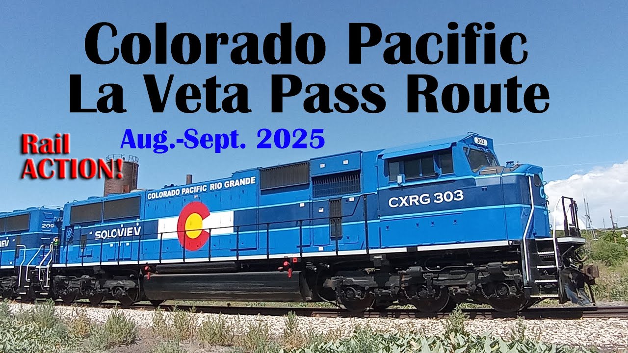 Aug.-Sept. 2025 Colo Pacific La Veta Pass Route, CXR SD70MAC 303 CXR 209 Colorado Pacific Rio Grande
