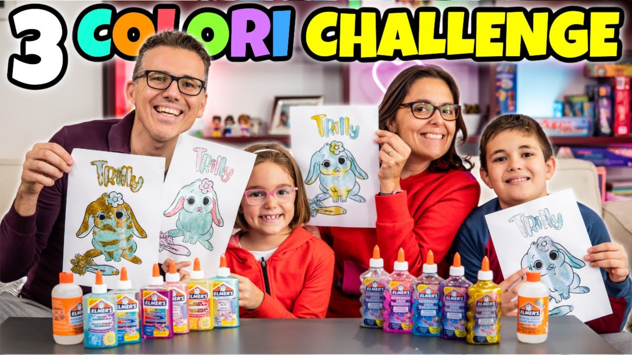 COLORIAMO IL NOSTRO CONIGLIETTO: 3 COLOR CHALLENGE in Famiglia