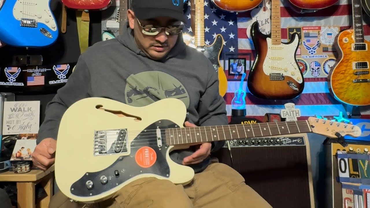 Squier Affinity Thinline Telecaster Olympic White ОБЗОР И ДЕМОНСТРАЦИЯ