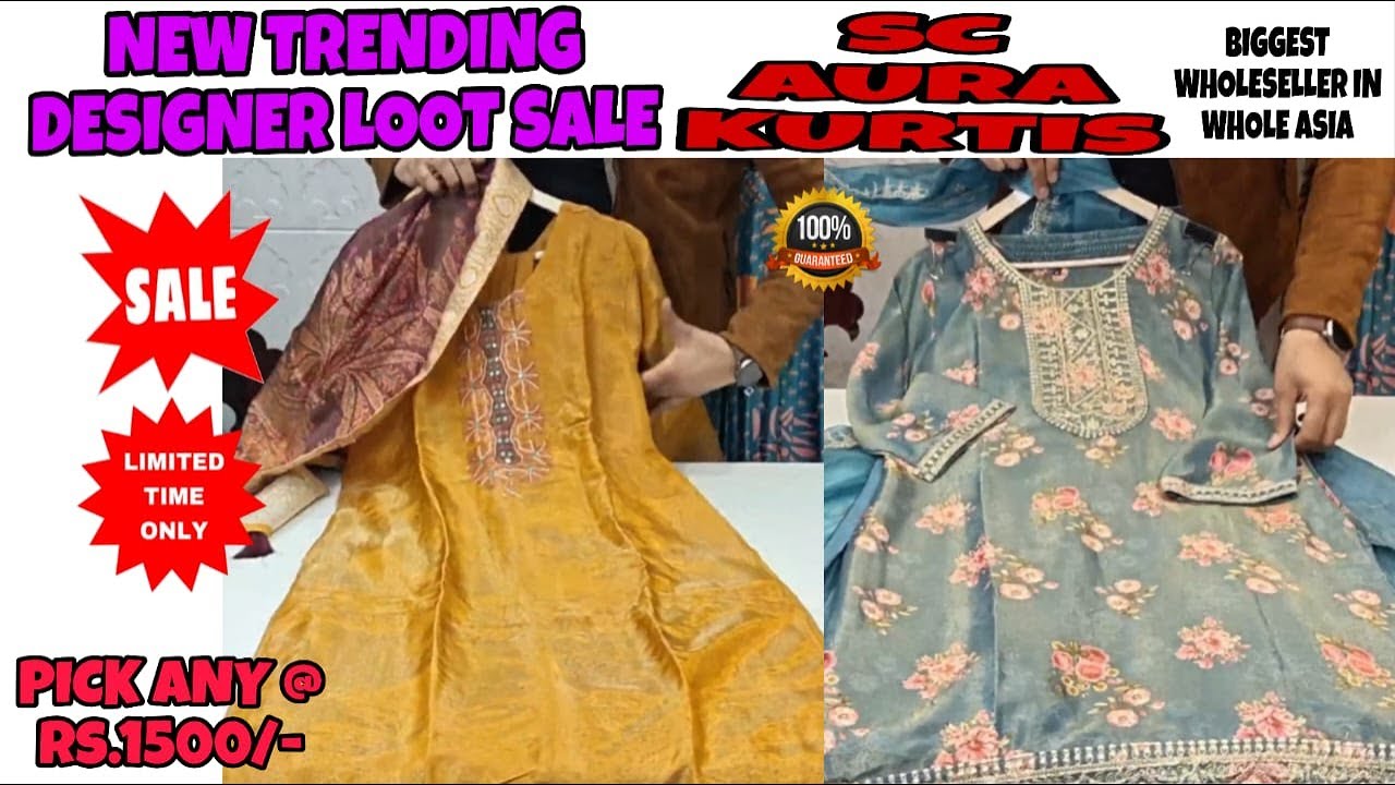 Sc Aura Kurtis | Pick any @ Rs 1500/- | Dhamaka Sale Offer | Biggest Manufacturer of India