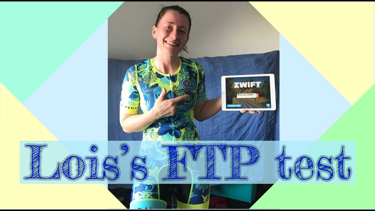 Zwift FTP test as part of our Ironman training.