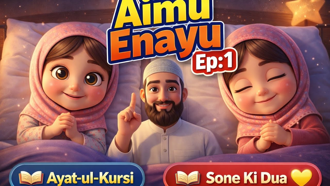 Aimu Aur Enayu Ki Kahani | Ayat-ul-Kursi + Sone Ki Dua | Islamic Kids Story Series