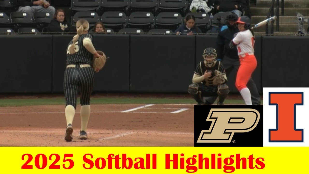 Illinois vs Purdue Softball Game Highlights 4 19 2025