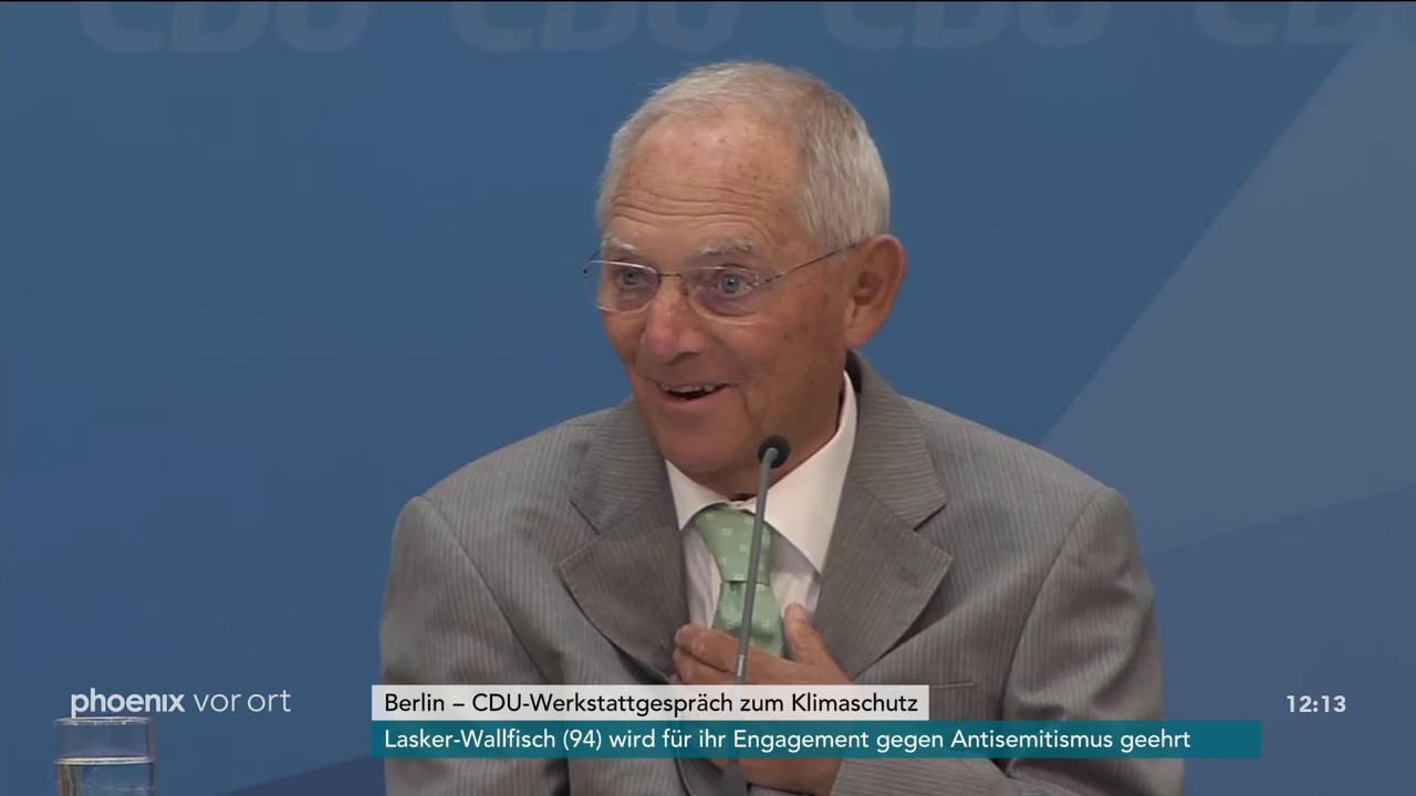 CDU-Werkstattgespräche zum Klimaschutz: Rede von Wolfgang Schäuble am 03.09.19