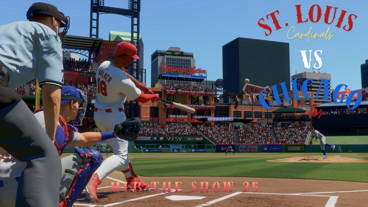 4K/MLB The Show 25-Chicago Cubs VS St. Louis Cardinals /controller view/gameplay-PS5