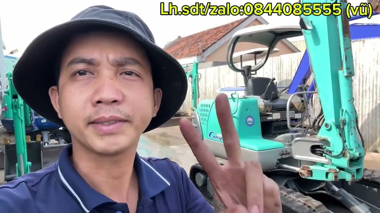 Xe🍑Kobelco Sk035-2 lái thủy đường búa rất đẹp😍bao ngon bao dùng cho nhà Nông Ae mua☎️0844085555