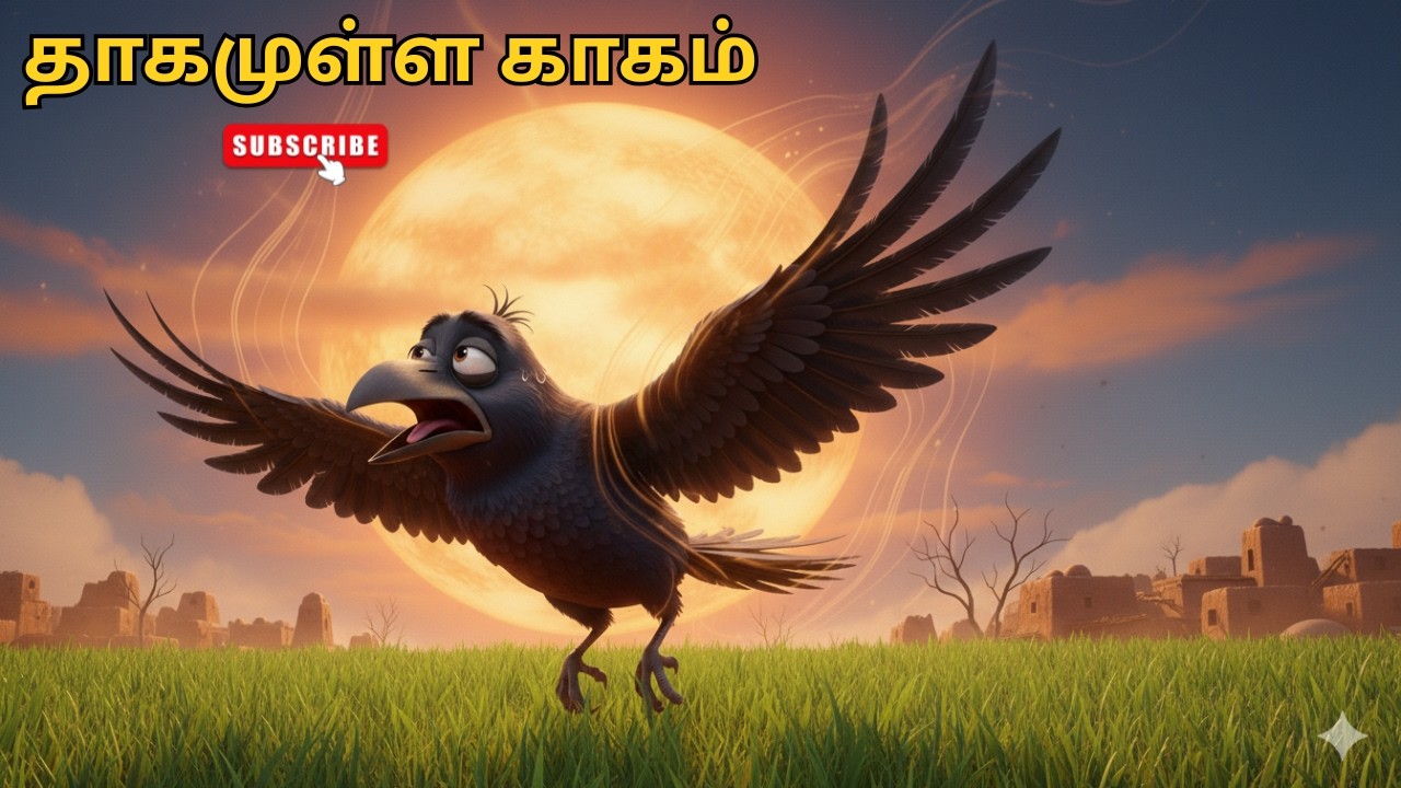 தாகமுள்ள காகம் கதை | Thirsty Crow Story in Tamil | Tamil Neethi Kathaigal