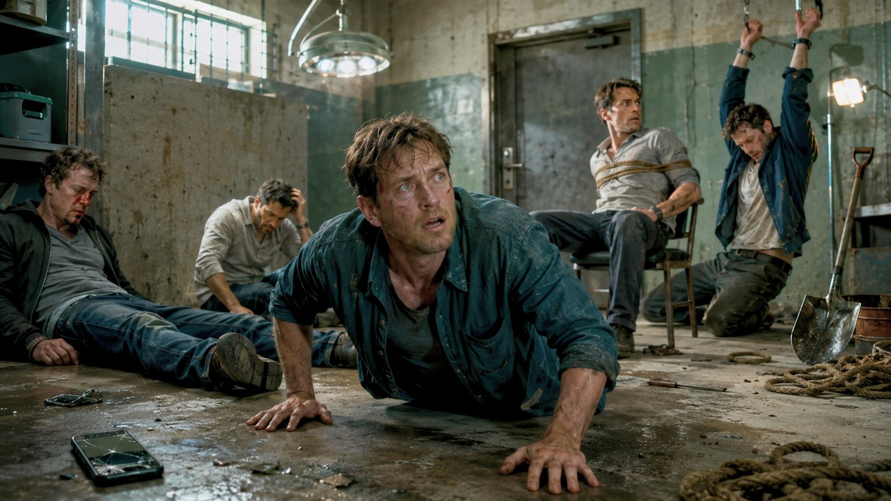 Five Men Wake Up With No Memory In A Locked Warehouse, Not Knowing One Of Them Is The Kidnapper