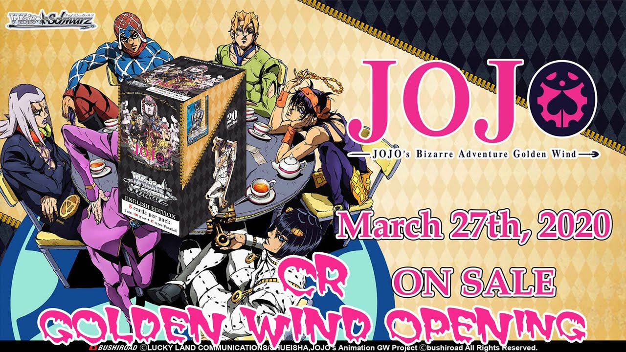 Weiss Schwarz Jojo's Bizarre Adventure GOLDEN WIND BOX Opening - CR