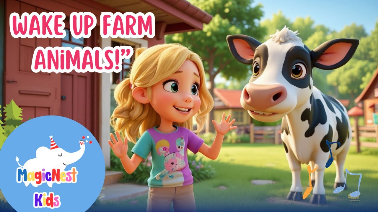 Farm Animals Wake Up Song 🐄🐷 Magic Nest Kids-Nursery Rhymes, Kids Song