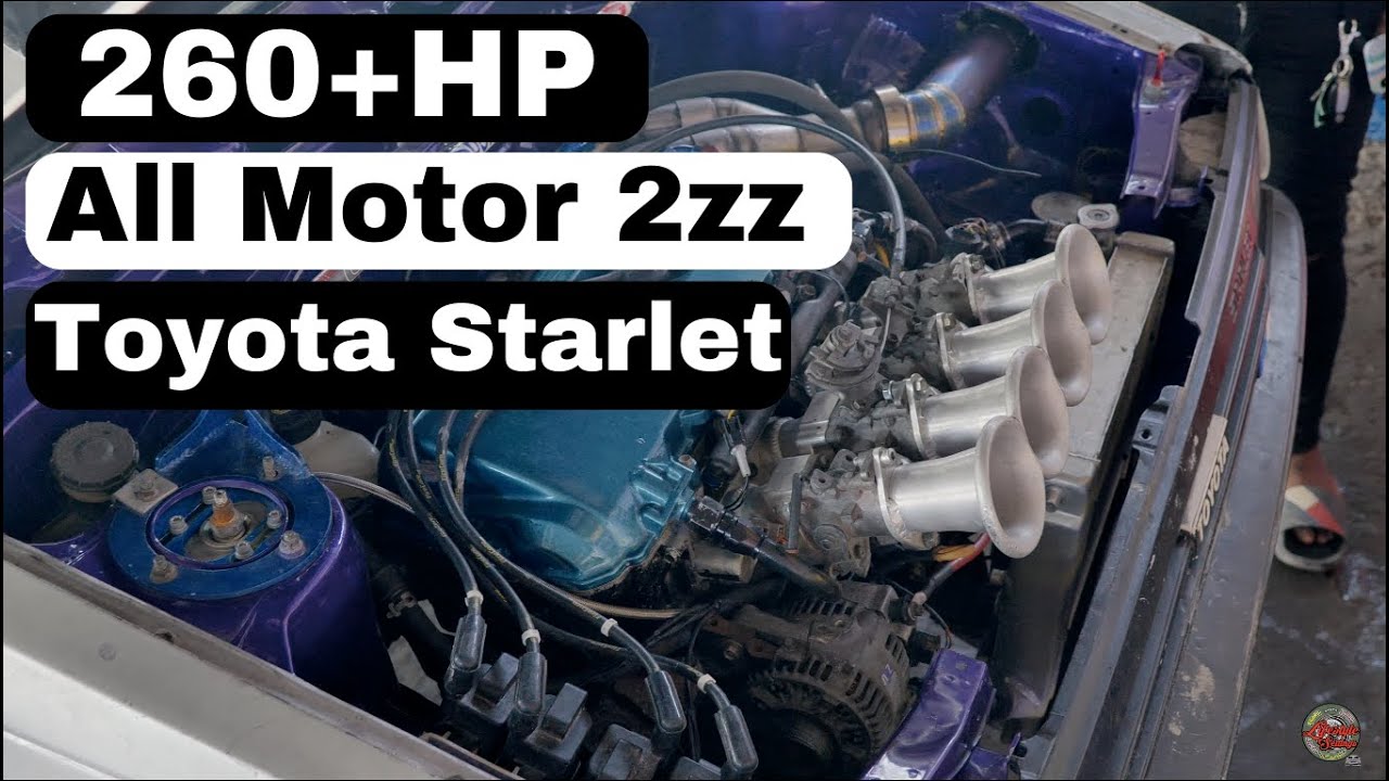 2zz Swap Toyota Starlet Райана с атмосферным двигателем // Toyota Levin 4AGE мощностью 500 л. с. ...