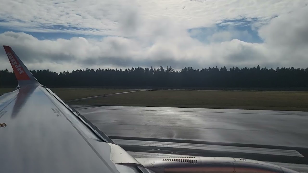 Airbus A321 Taxiing From Ljubljana International Airport in Slovenia