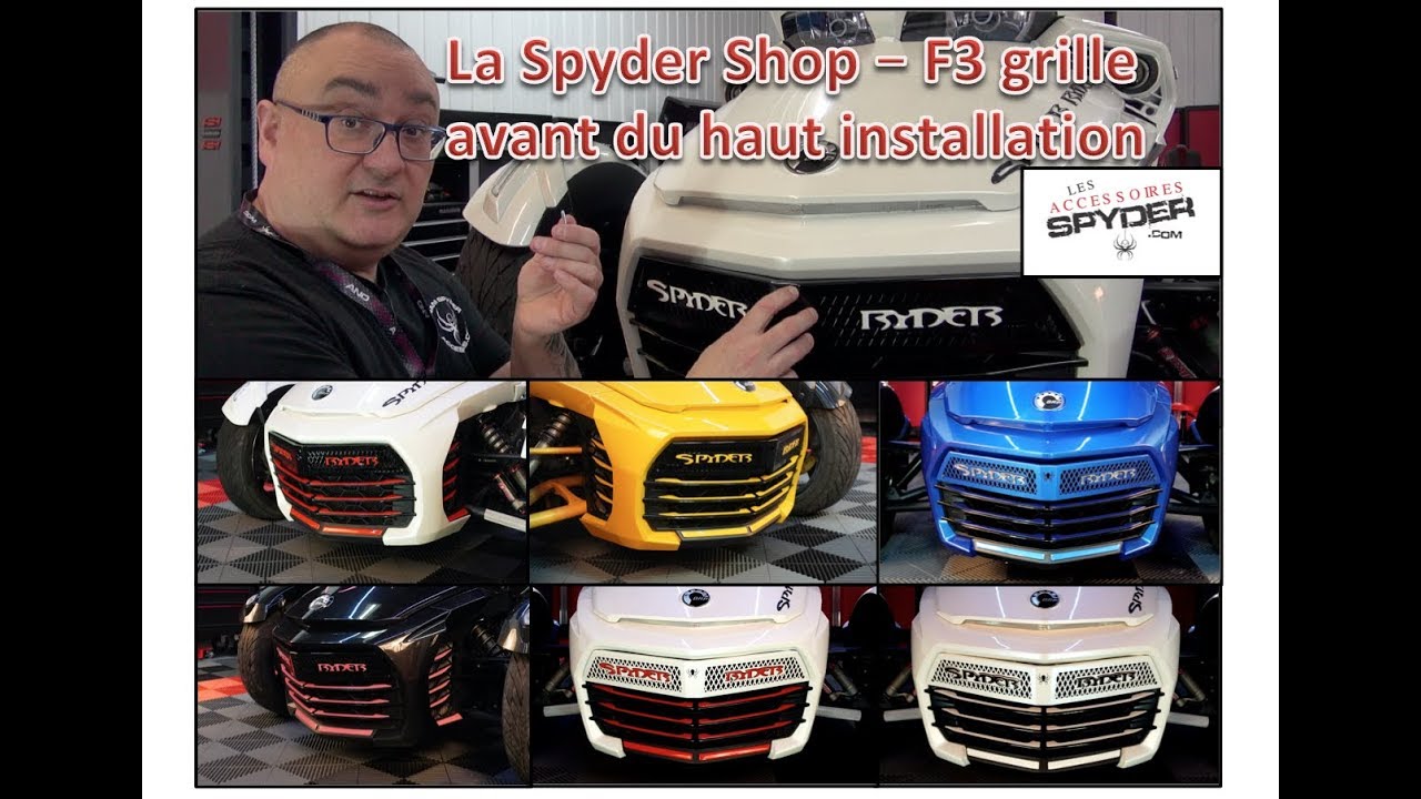 La Spyder Shop - F3 grille avant du haut - Installation