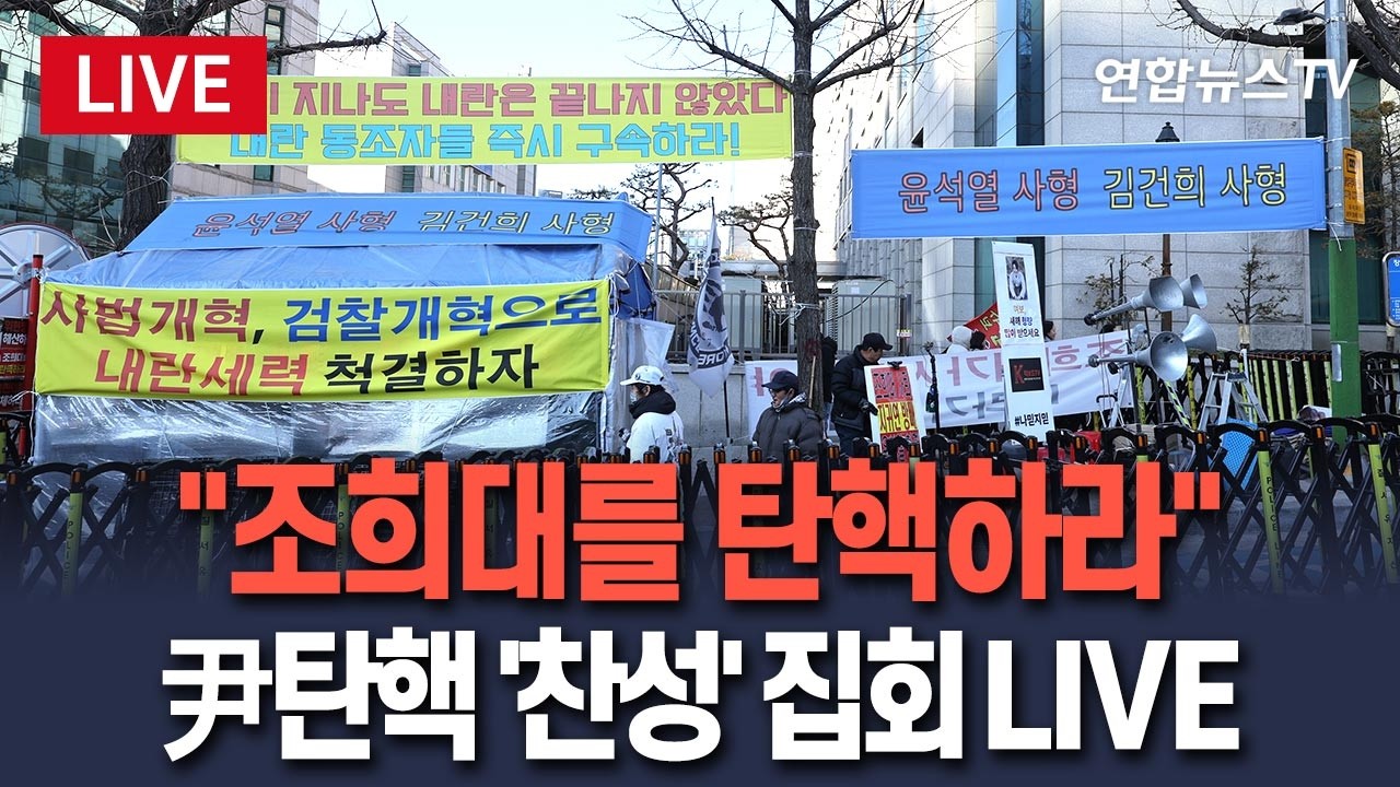 [🔴생중계] 尹 탄핵 찬성 집회 