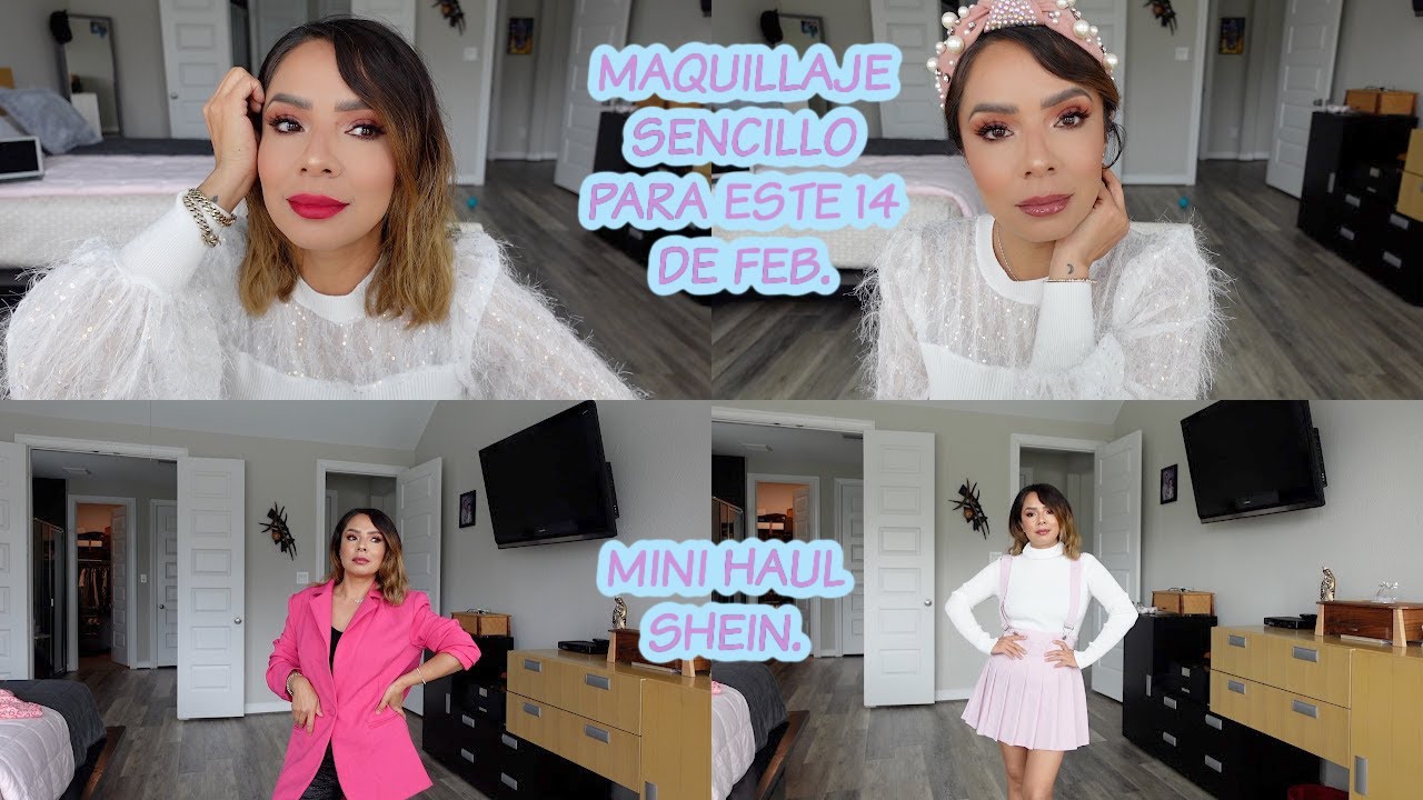 MAQUILLAJE SENCILLO PARA ESTE 14 FEB. MINI HAUL DE SHEIN CON CORAZONES.