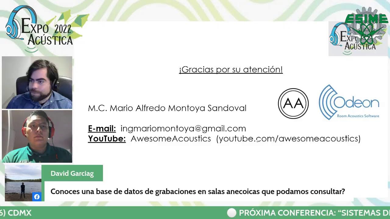 .CONFERENCIA: &ldquo;ESCUCHANDO SALAS VIRTUALES MEDIANTE AURALIZACI&Oacute;N&rdquo;