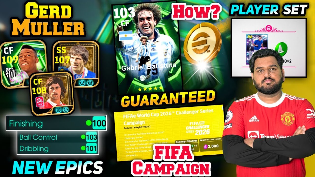 How To Get Batistuta & 109 Pele+ Gerd Muller With 100 Finishing New Legends Pack In EFootball 26🔥