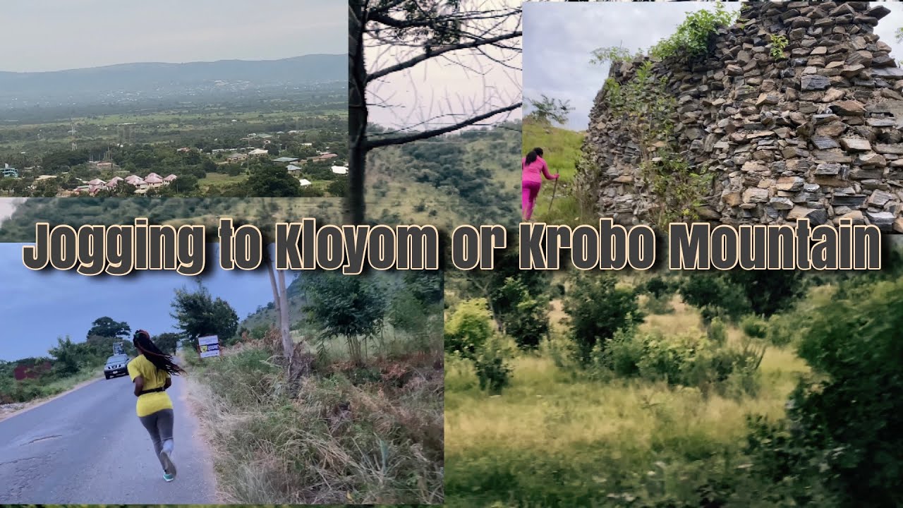 Jogging to Kloyom or Krobo Mountain mountain from Somanya to AKUSE  in Eastern Region