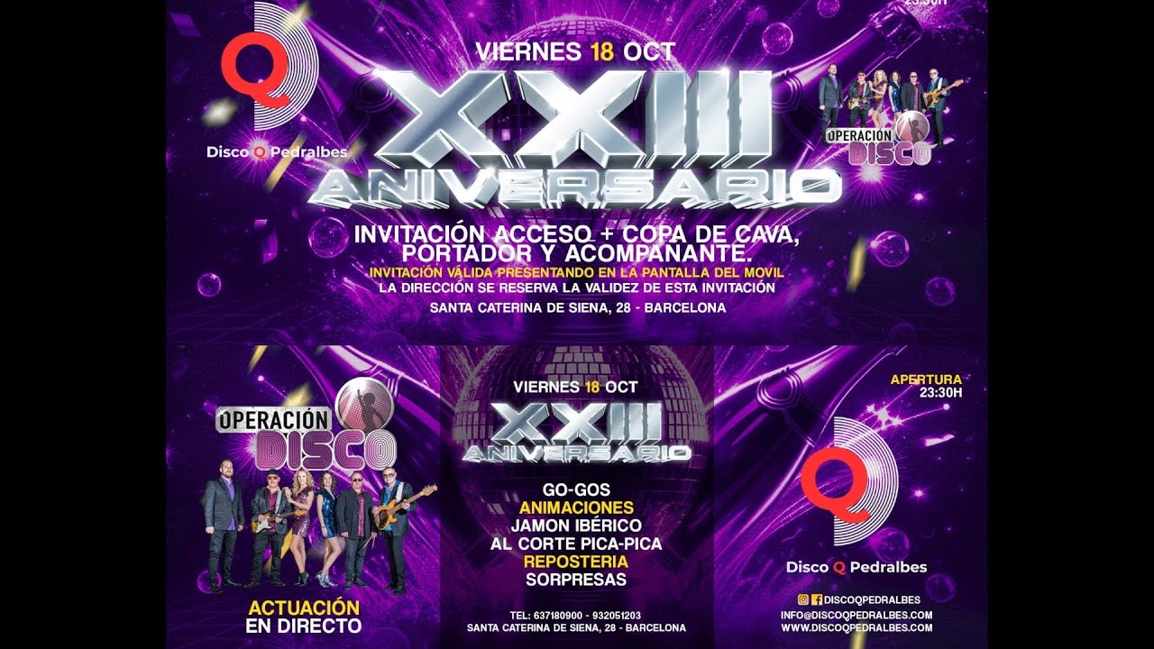 La discoteca Dico Q Pedralbes celebro el XXIII aniversario.