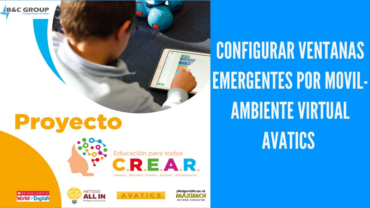 Configurar Ventanas Emergentes por m&oacute;vil - Ambiente virtual Avatics