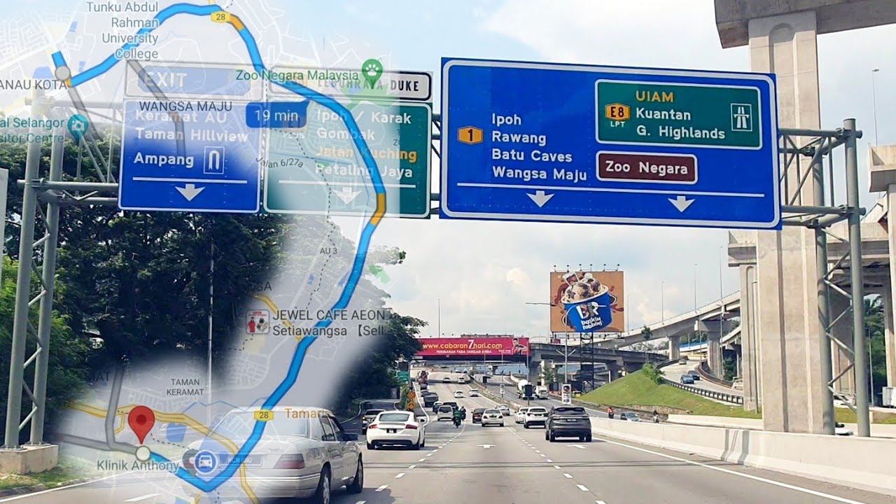 DRIVING IN KUALA LUMPUR WANGSA MAJU SETAPAK, MALAYSIA