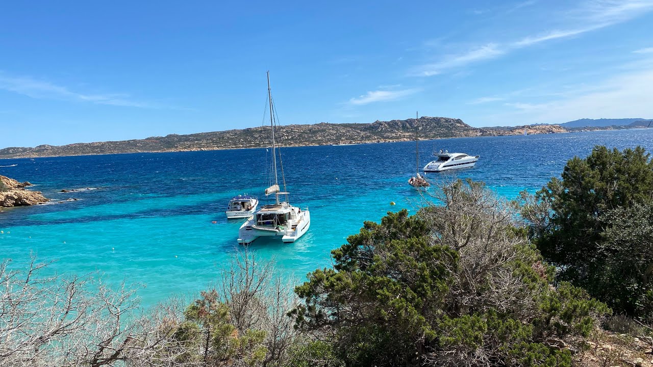 Sardinia Mediterranean Cruise 4K #lamaddalena #spiaggiarosa