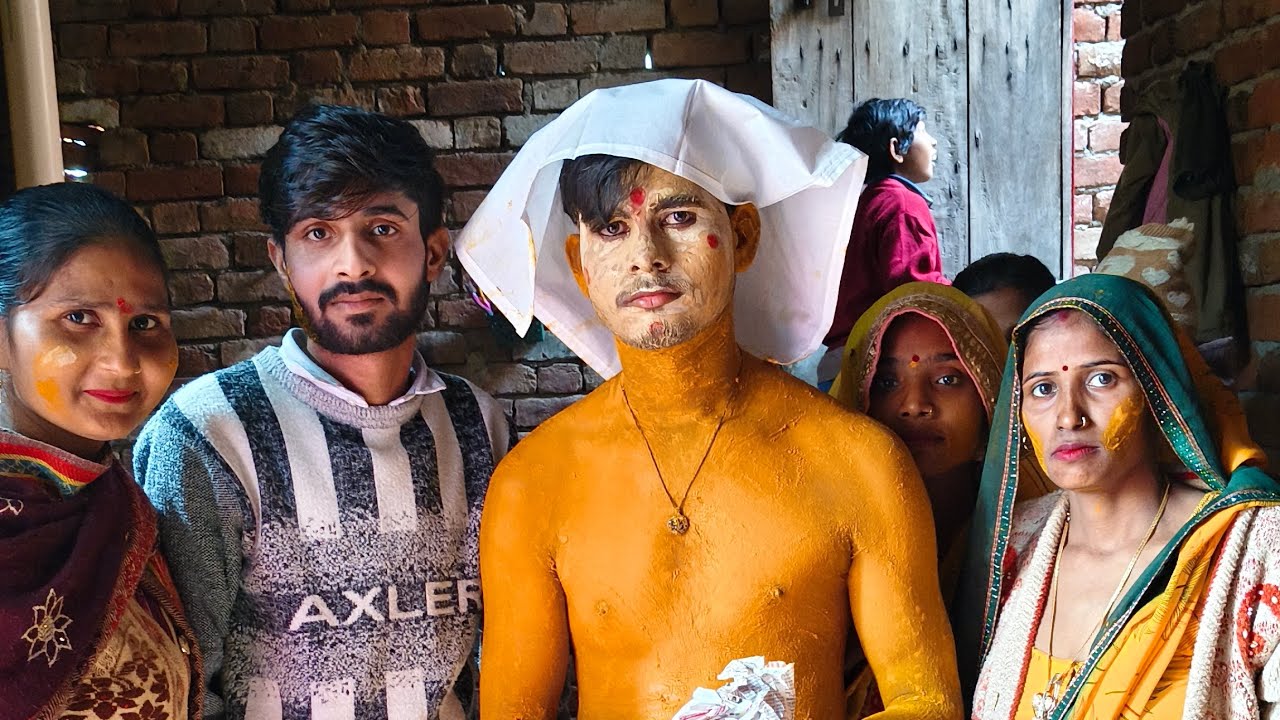Bhai ki sadhi ghura pujan ja rahe hai #gao ki sadhi 