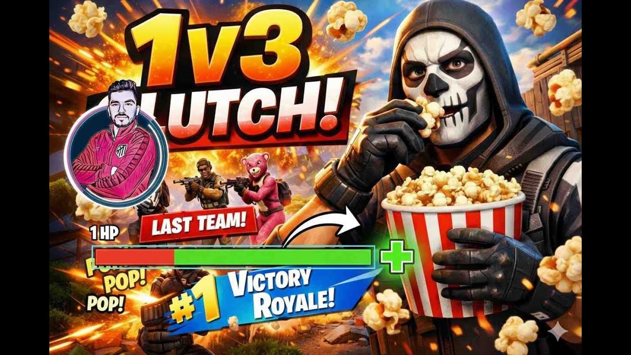 I Was Losing… Then Popcorn Saved Me 🍿 | Fortnite 1v3 CLUTCH