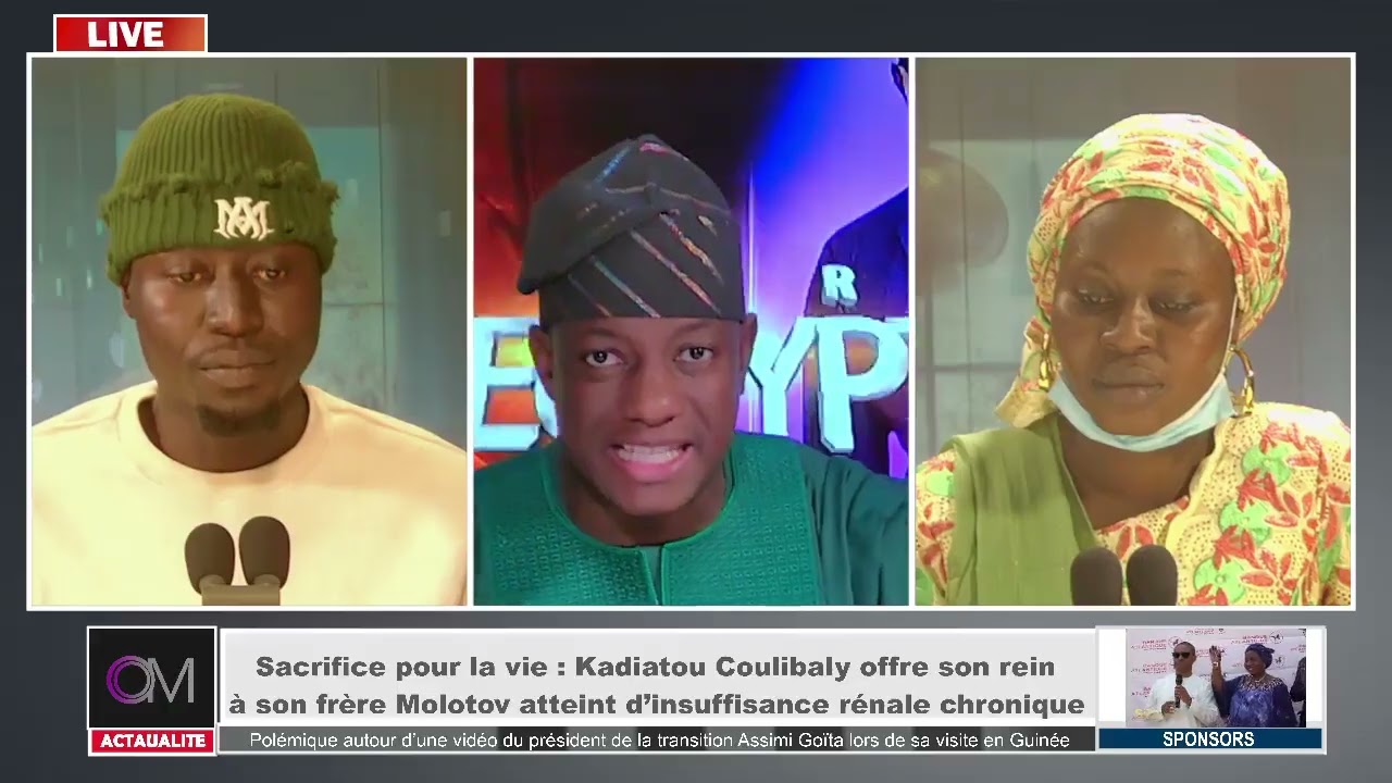 #Kadiatou Coulibaly offre son rein à son frère Molotov atteint d’insuffisance rénale chronique